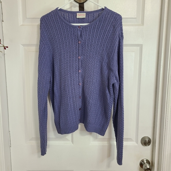 Crystal Kobe Woman's Knit Long Sleeve Button Down Sweater, Size:Medium - Picture 4 of 15